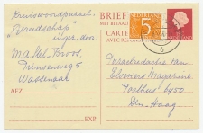 Briefkaart G. 333 V-krt. / Bijfrankering Wassenaar - Den Haag