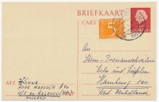 Briefkaart G. 317 / Bijfrank. Wijk en Aalburg - Duitsland 1959