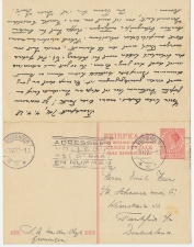 Briefkaart G. 212 Groningen - Frankfurt Duitsland 1928 v.v.