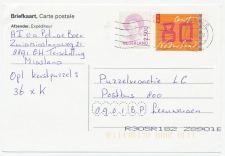 Briefkaart G. 378 Bijfrankering t.b.v. prijspuzzel - Zwolle 2000
