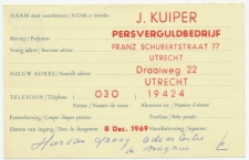 Verhuiskaart G. 35 Particulier bedrukt Utrecht 1969