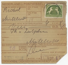 Em. Germ. symbolen 1943 Nistelrode - Postwissel (zie tekst) WOII