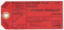 Postzaklabel Utrecht Veldpost - NAPO 15 Det. Kreta 1990